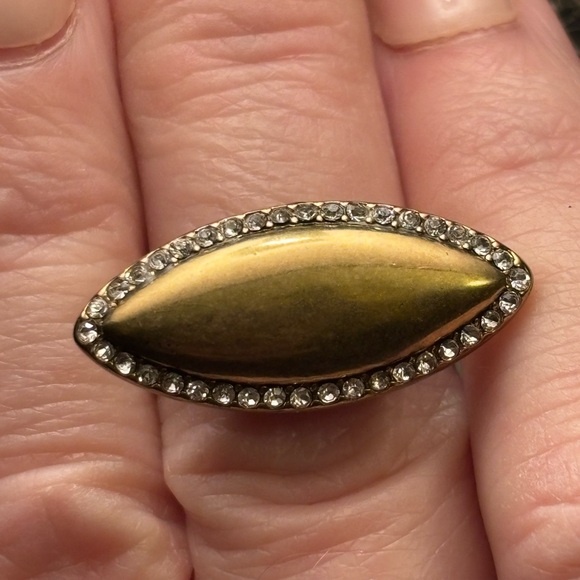 Silpada Jewelry - K&R Collection by Silpada NAVETTE Gold Marquise Statement Ring with Crystal Halo